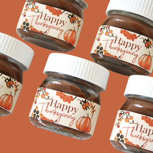 Sweet Thanksgiving Favours in Ontario, Canada – Mini Nutella Jars to Impress Your Guests