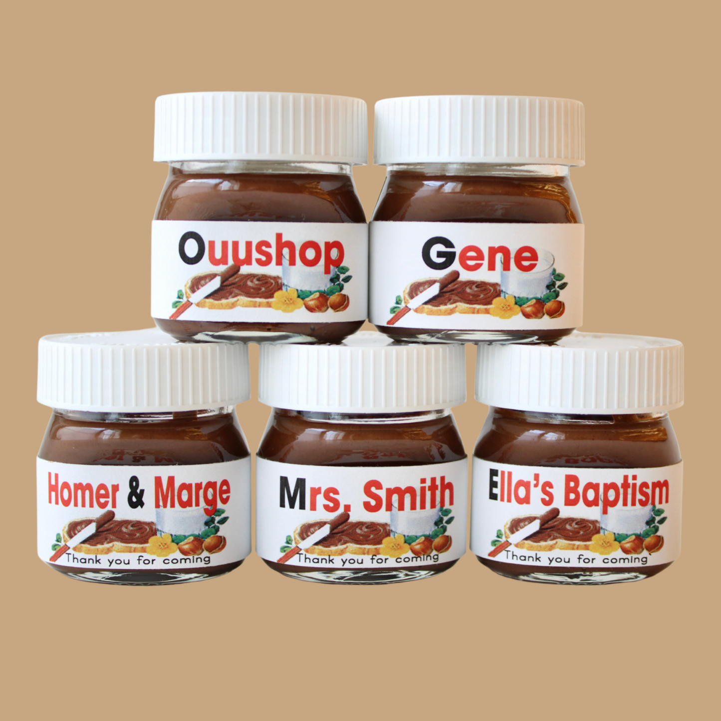 Personalized Mini Nutella Jar