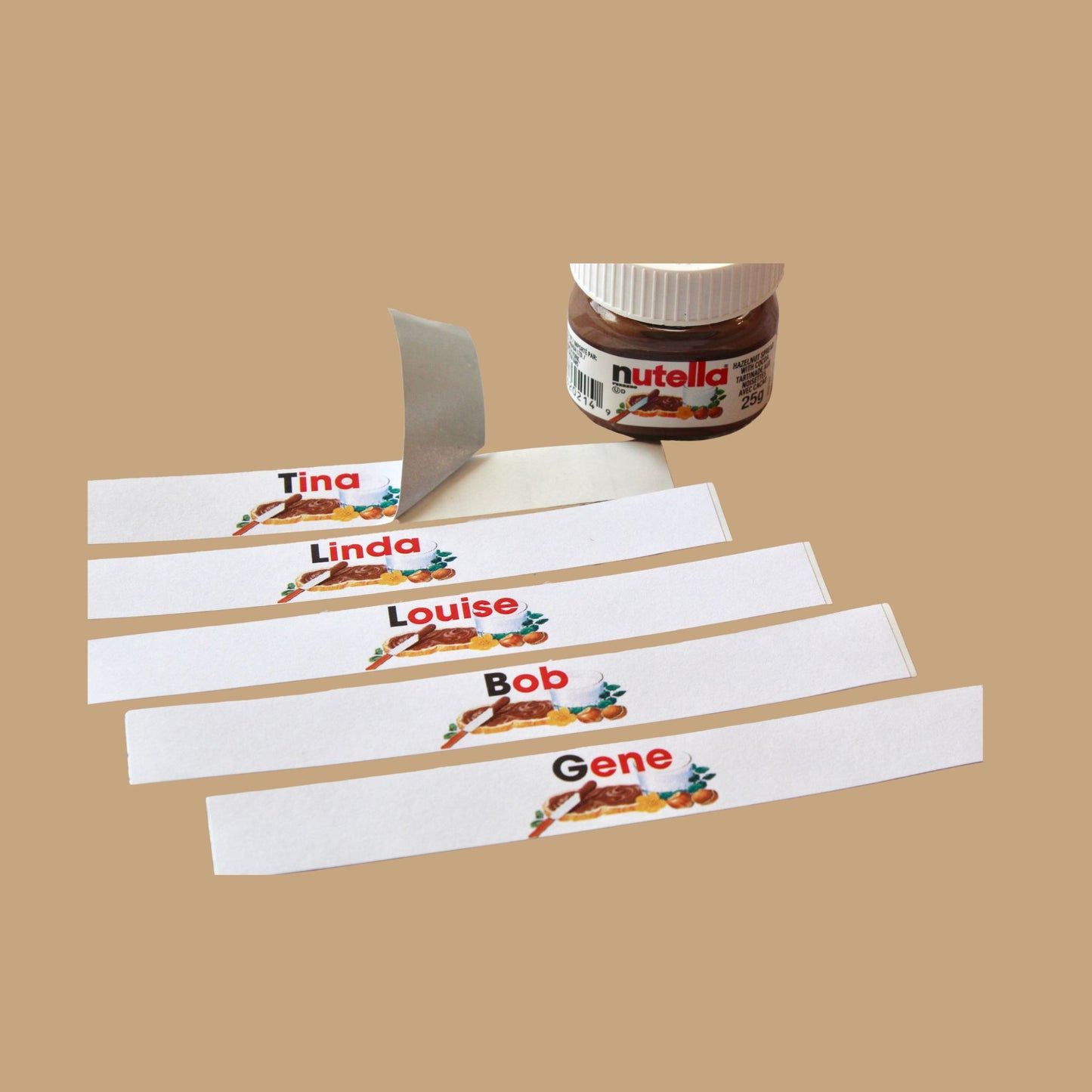 Personalized Mini Nutella Jar Label