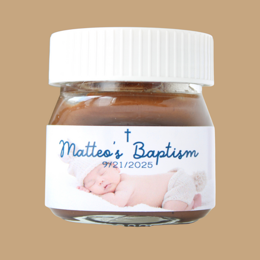 Your Photo Mini Nutella Jar Place Card Favours