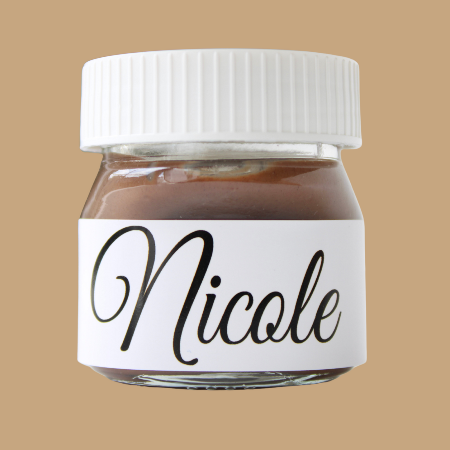 Calligraphy Mini Nutella Jar Place Card Favours