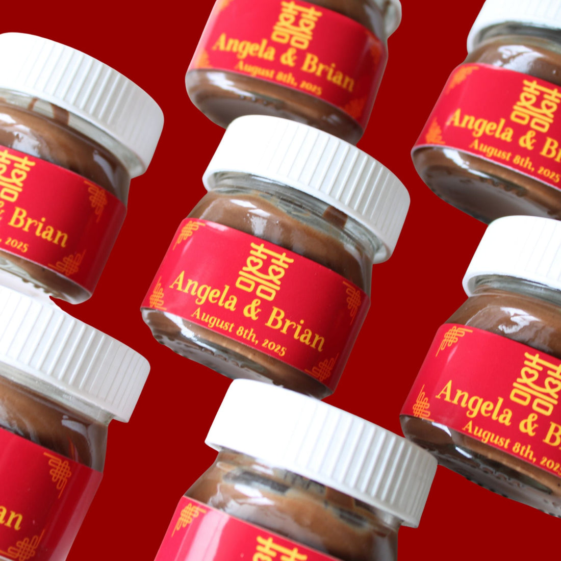 囍 Sweet Beginnings: Double Happiness Chinese Wedding Nutella Favours ❤️🍫