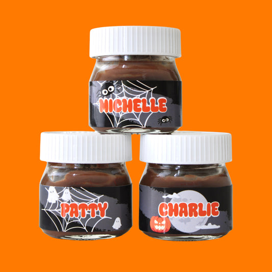 Personalized Halloween Mini Nutella Party Favours