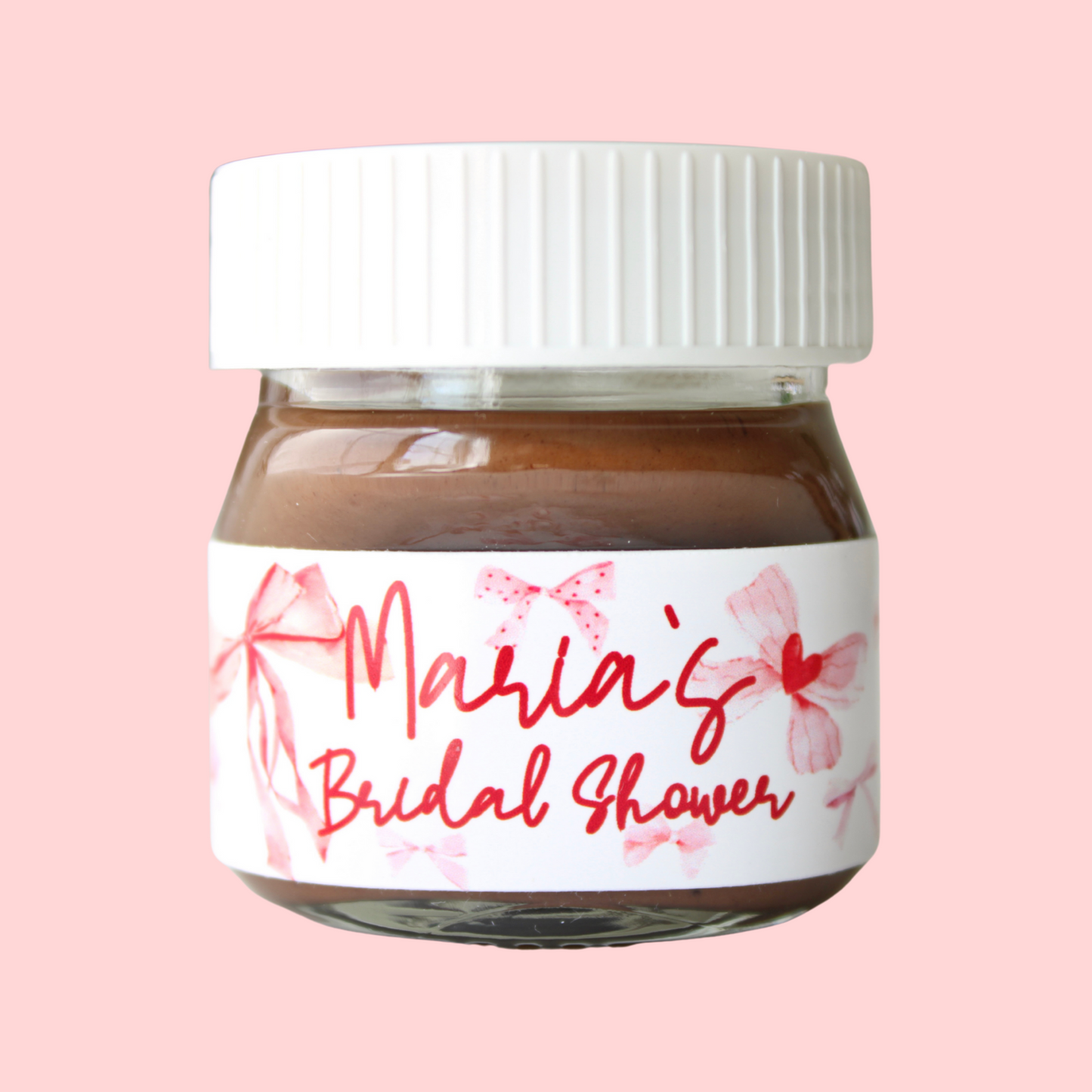 Bow Design Mini Nutella Jar Favours
