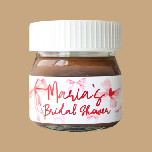 Bow Design Mini Nutella Jar Favours